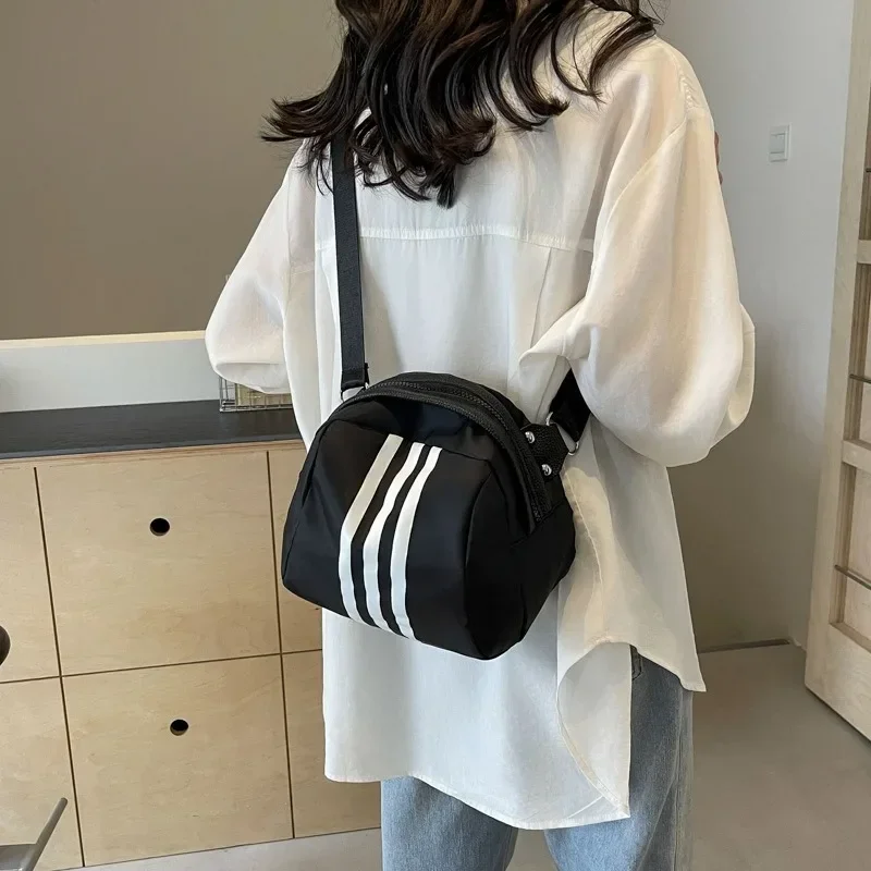 Women Striped Nylon Turtle Bag Shell Fashion Crossbody Casual Large Capacity Casual Fashion Small Bag