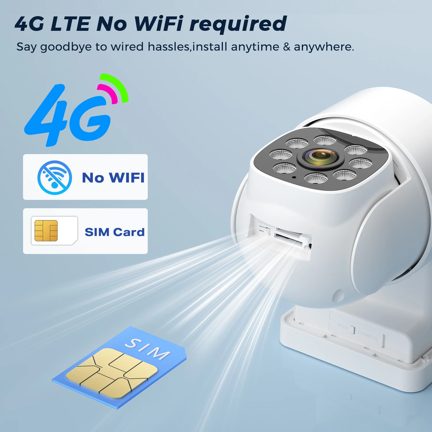 4G Camera AOV 24-Hour Records With Solar Panel 8MP 4K Outdoor CCTV Security Camera 4MP 9000mAh Battery Auto Tracking IP Camera 5