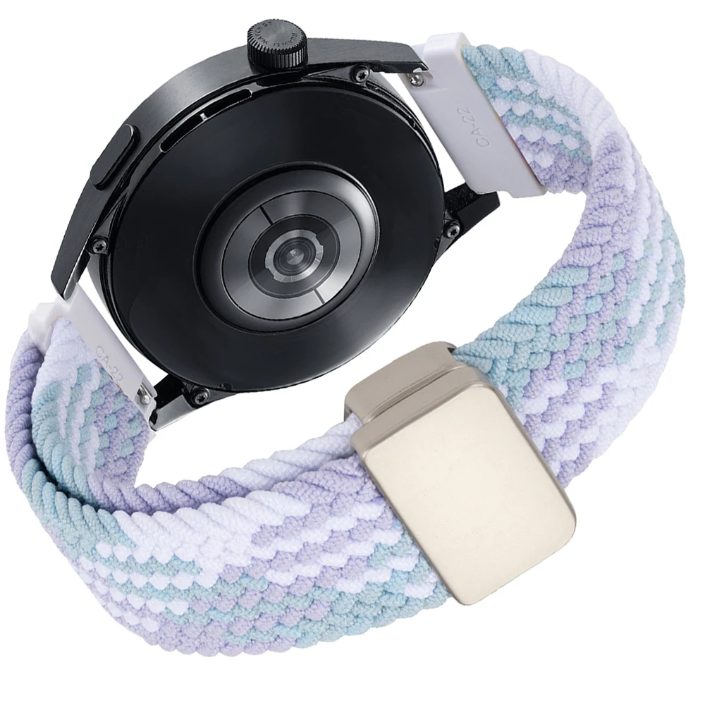 Braided Velcro Strap, 20mm 22mm Adjustable Watch Band