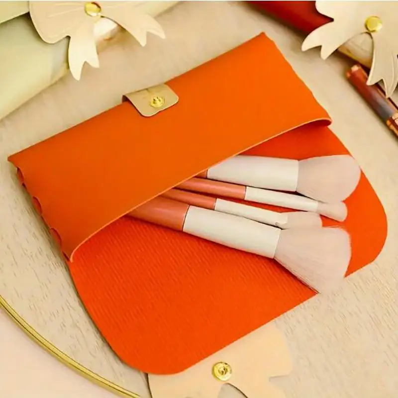 5Pcs PU Leather Gift Boxes Bag for Wedding Creative Foldable Exquisite Bowknot Candy Bags Gift Box Home Women's Glasses Bag