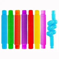 A Slice Large Pop Tubes Fidget Toys Sensory  for Stress Anxiety Relief for Children Adults Learning Toys Toddlers Stretch Tube 1