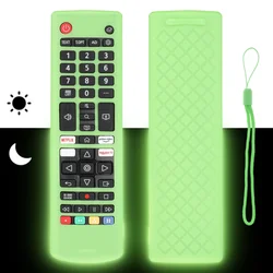 Shockproof Silicone TV Remote Control Case with Lanyard Attachment (Fluorescent Green)