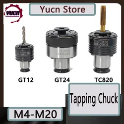 GT12 GT24 TC820 Tapping Collet Chuck M4 M6 M8 M10 M12 M14 M16 M18 M20 Tapping Chuck Telescopic Tool Holder ISO DIN JIS Overload