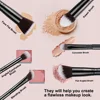 New 14PCS Makeup Brushes Set Foundation Eyeshadow Highlighter Blush Concealer Female Beauty Tool Puff Beauty Sponges Thumb Puffs