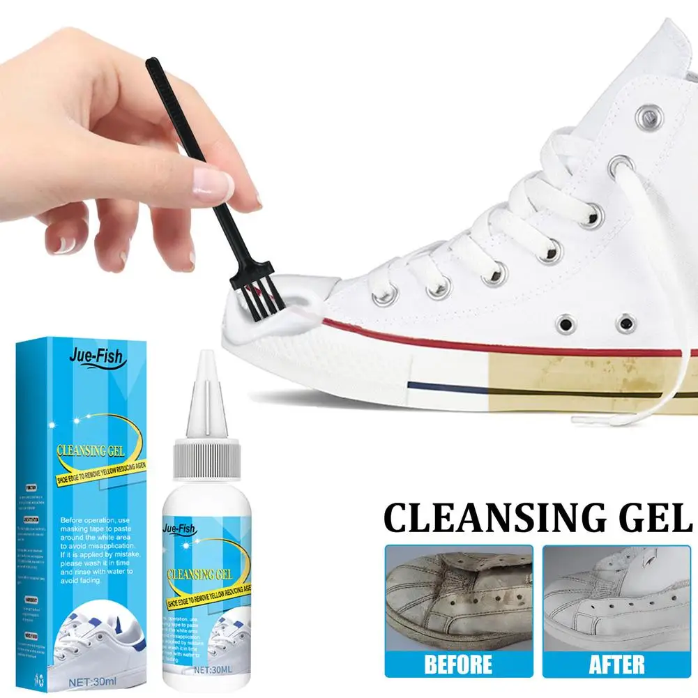 30ml Shoes Cleaner Kit Removes Shoes Whitening Cleansing Cleaner Dirt Foam Brush Washing Gel With Shoes Cleaning Shoe Machi H6z3