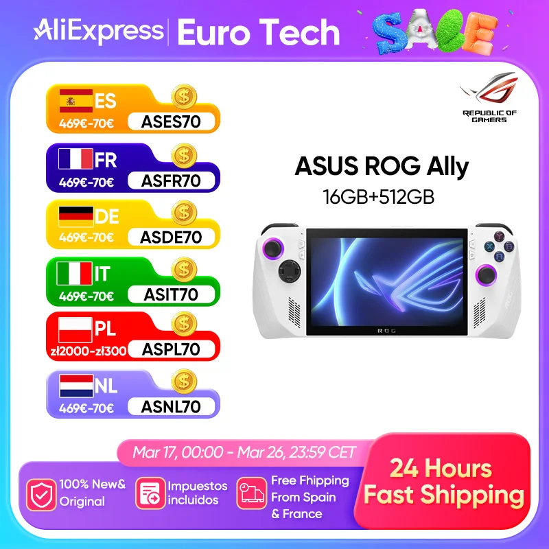 ASUS ROG Ally Z1 Extreme z EU za $424.59 / ~1666zł