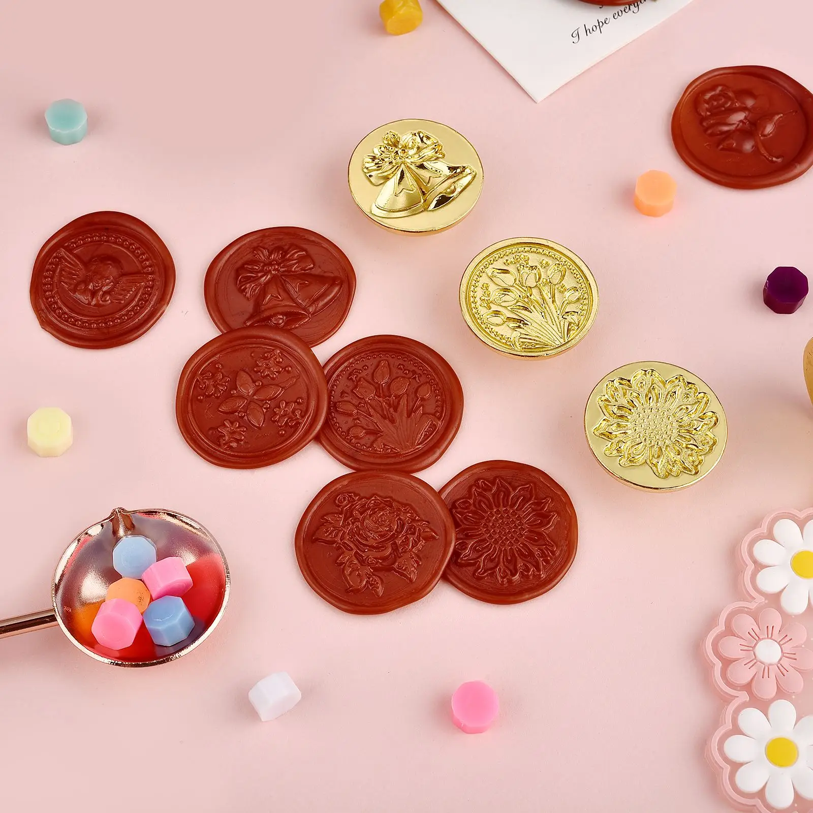 Retro Vintage Wax Seal Stamp Flower Sealing Wax Stamp Head 1pcs For Wedding Invitation Gift Packaging Cards Scrapbooking