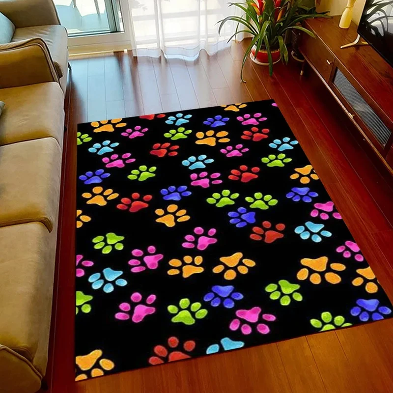 

Pets Footprint Series Large Area Rug Carpet Rug for Living Room Bedroom Doormat Decoration,kids Non-slip Floor Mat Tables Mats