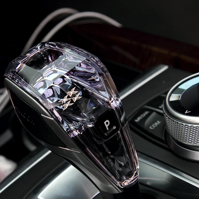 Custom car gear shift lever modification crystal shifter knob for  X3 series F chassis F25 2013-2016