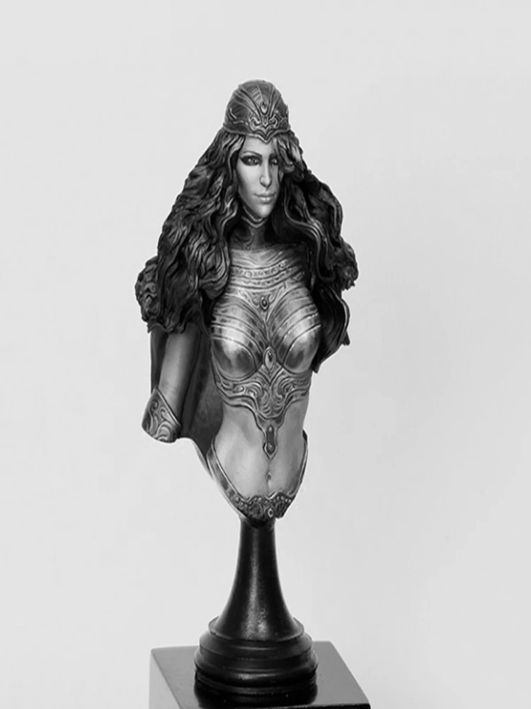 Neue unmontierte 1/12 Prinzessin der blauen Soldatenbüste mit Sockel Resin Kit DIY Toys Unbemaltes Resinmodell