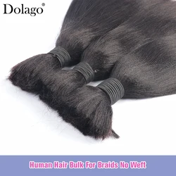 Bulk Human Hair For Braiding Human Hair Bulk For Braids No Weft Light Yaki Straight Hair Bundles Braid Hair Extentions For Women