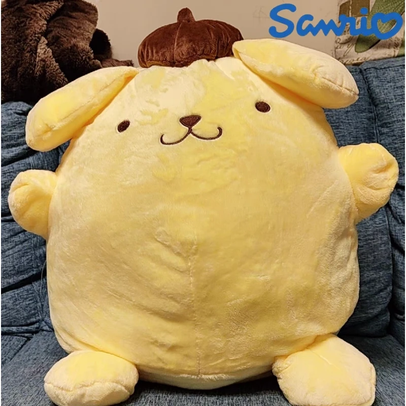 

50cm Sanrio Pompompurin Stuffed Plush Toys Big Size Lovely Pillow Gift Super Soft Pom Pom Purin Plushie Doll Room Bed Decor