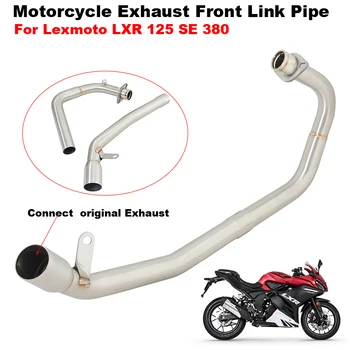 Slip On For Lexmoto LXR 125 SE 380 2019 - 2024 Motorcycle Exhaust Systems Front Link Pipe Connect Original Muffler Moto Tube
