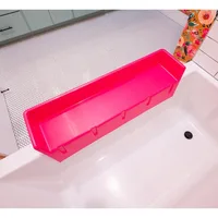 Bathtub Splash Guard Play Shelf Area - Toy Tray Caddy Holder Storage - Suction Cups Attach To Bath Tub - No Mess Water Spill 1