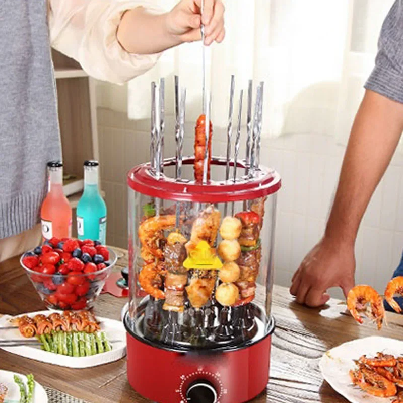 Household Electric BBQ Grill Smokeless Hanging Skewers Grill Grill Automatic Rotation Grilled Lamb Skewers 4