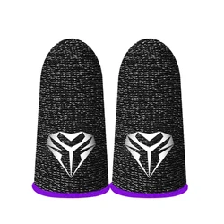 Gaming Fingertip Gloves - Sweatproof, Anti - Slip, Breathable Touchscreen Sleeves (2 Pack) (3380 - purple)