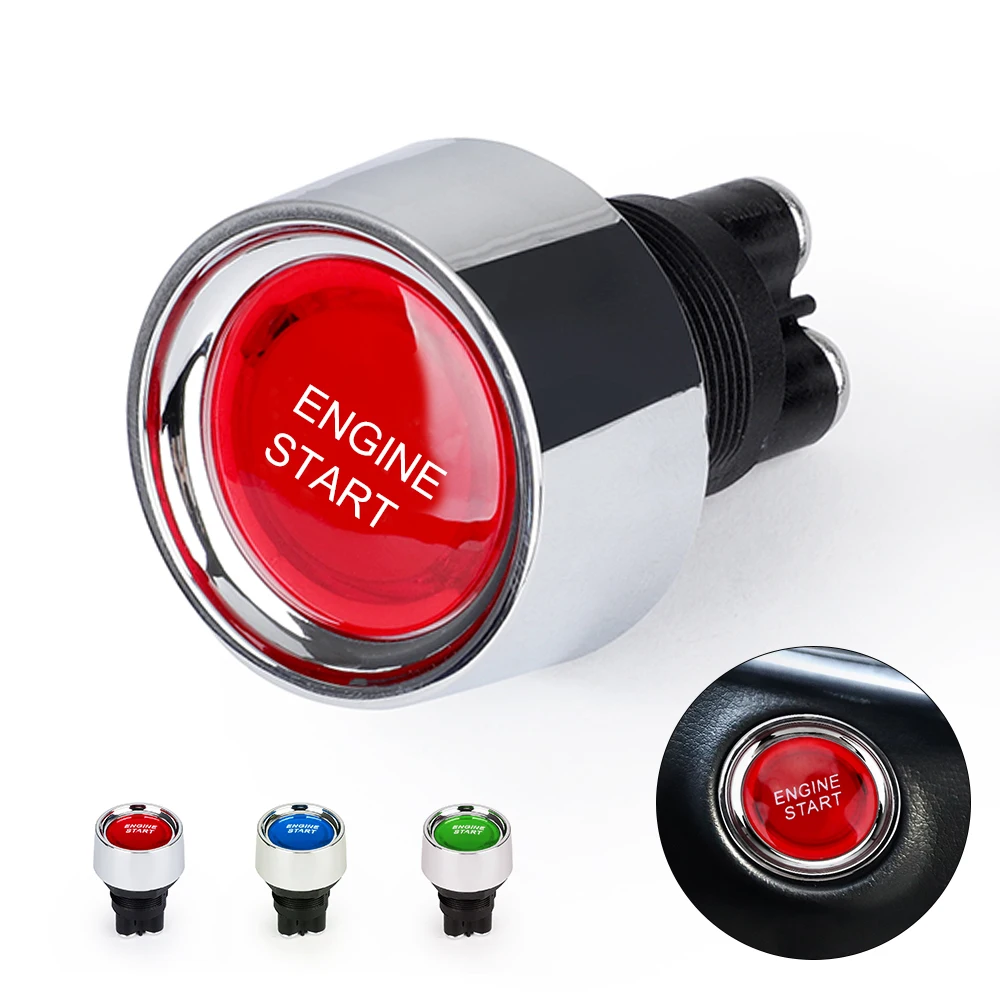 

Car Engine Start 50A Push Button Keyless Switch DC 12V/24V Racing Small Start Button Ignition Starter On Off Switches