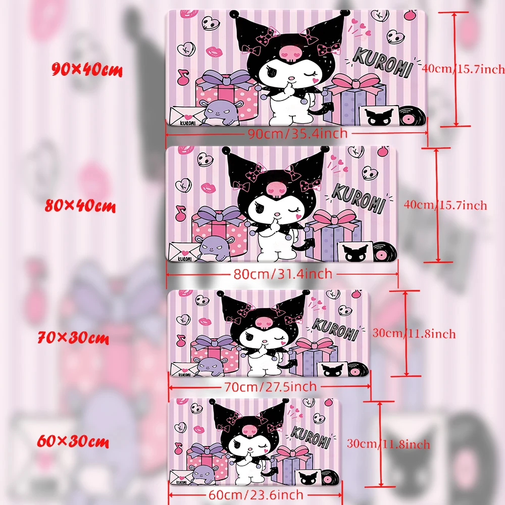 Large Mousepad XXL Kuromi Mouse Pad Keyboard Gaming Accessories Mouse Mats Game Office Computer PC Gamer Laptop Desk table mats