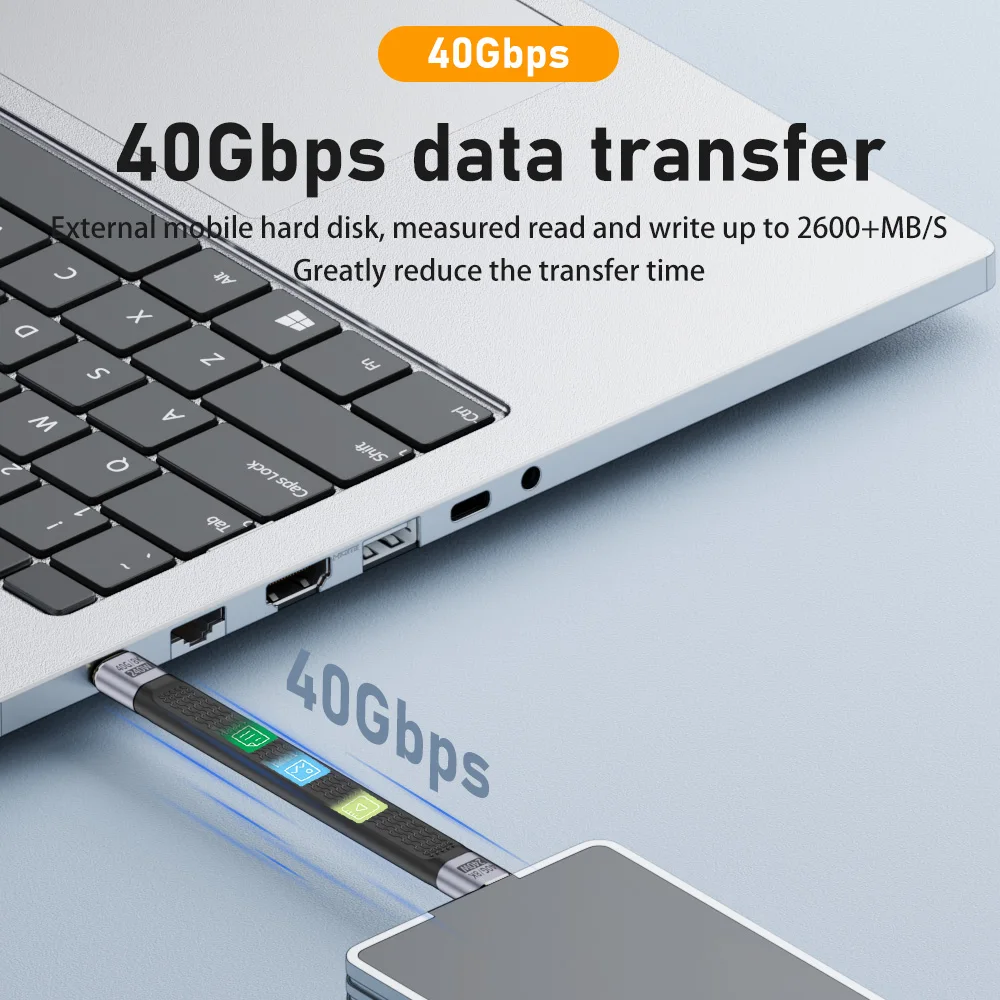 USB C ������ ª�� ���̺� ���� �������͸�, ������ ���, USB4.0, PD240W, 40Gbps, 8K60Hz