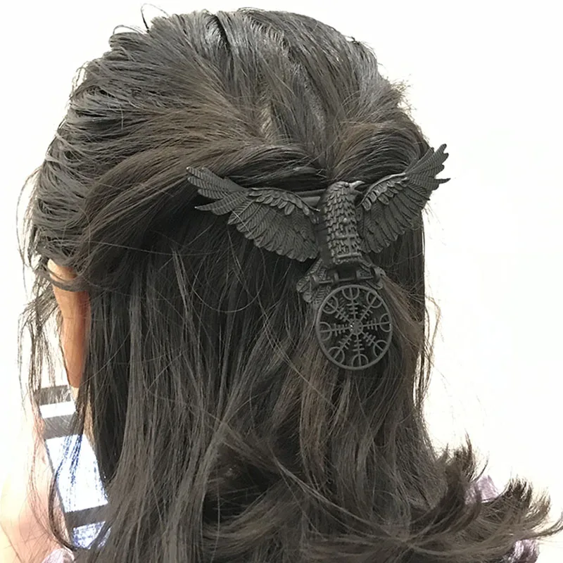 Steampunk Haarclip Gothic Barrett – Schwarz, 17 Cm, Mit Alligatorclip Für Cosplay & Halloween