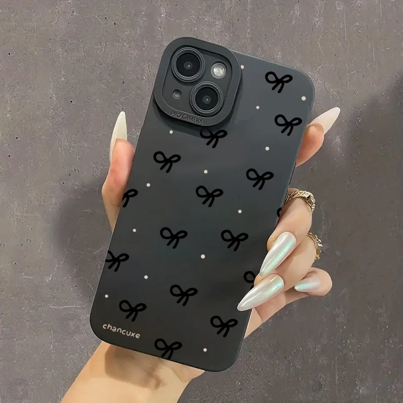 Handyhlle Selber Gestalten Elegante Handyhlle Mit Schleifen-Knoten  Soft  TPU Fr IPhone & Samsung (z.B. 15 Pro Max)