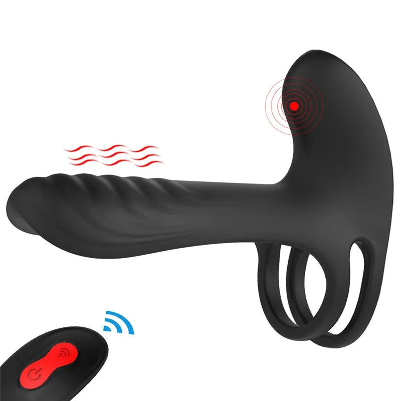 Couple G Spot Vibrator Penis Vibrating Lock Fine Ring Massage Delayed Ejaculation Ring Penis Rings Sex Toys for Couples