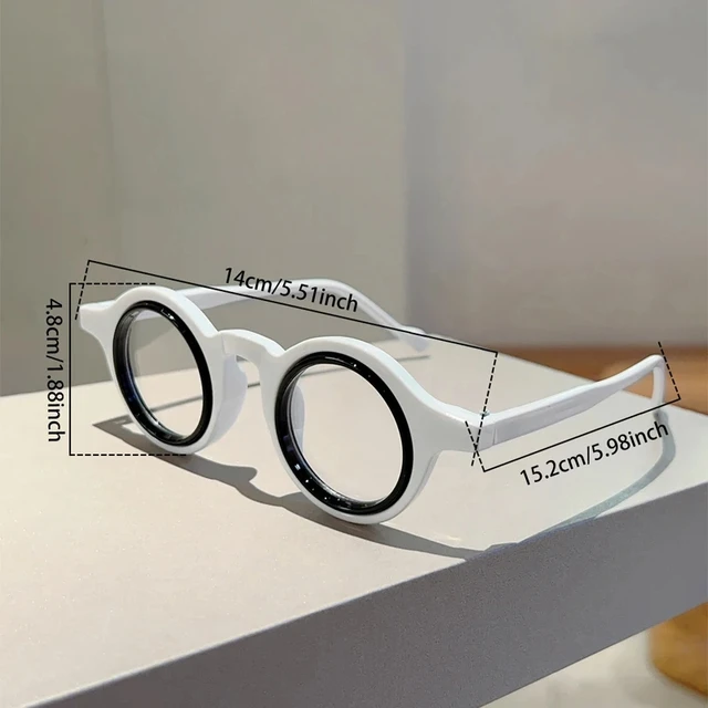 Gafas de lectura redondas de alta calidad + 1,0 + 1,5 + 2,0 + 2,5 + 3,0 + 3,5 + 4,0 lentes transparentes antiluz azul Color sólido 2