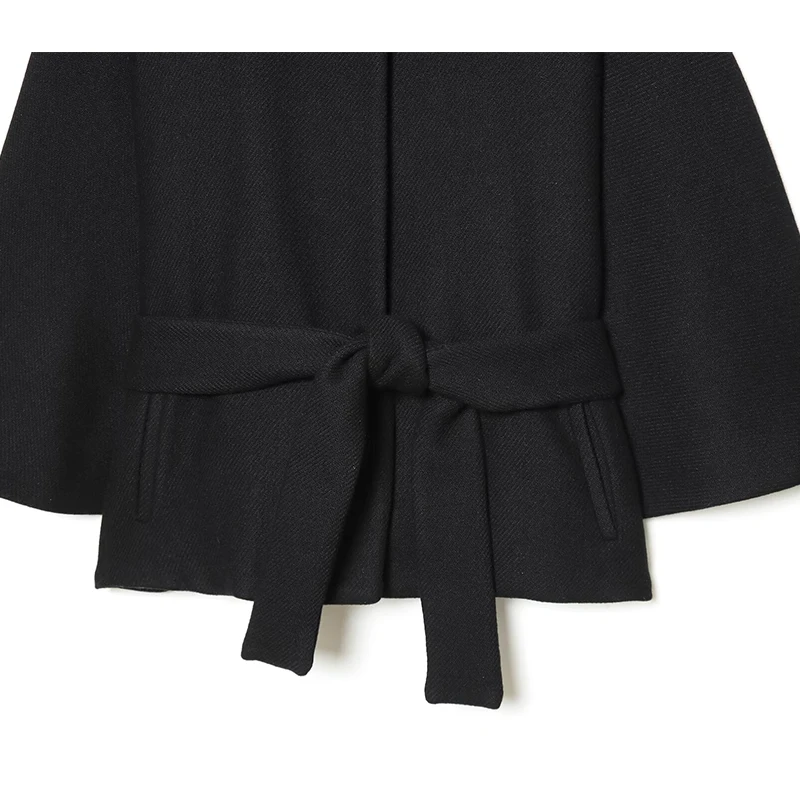 Women Woolen Jacket 2025 Autumn Winter Long Sleeve Women's Coat With Belt Loose Female Casual Outerwear Retro Lady Tops ﻿