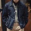 Maden Vintage 4-Pockets 14OZ Jacket for Men Stand Collar Denim Jacket Outwear Coat Version for Men's Spring Streetwear Coats 2