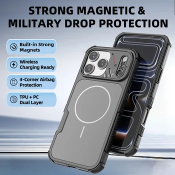 Fall Protection Magnetic Funda Case for Iphone 17 Pro Max 16 Pro Iphone16 Iphone17 Shockproof Cell Phone Cover Accessories 1