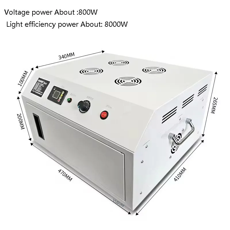 8000W UV 경화 박스 고강도 UV 램프 365nm 395nm 405nm LED 레진 곡면 스크린 휴대폰 수리 OCA 오븐