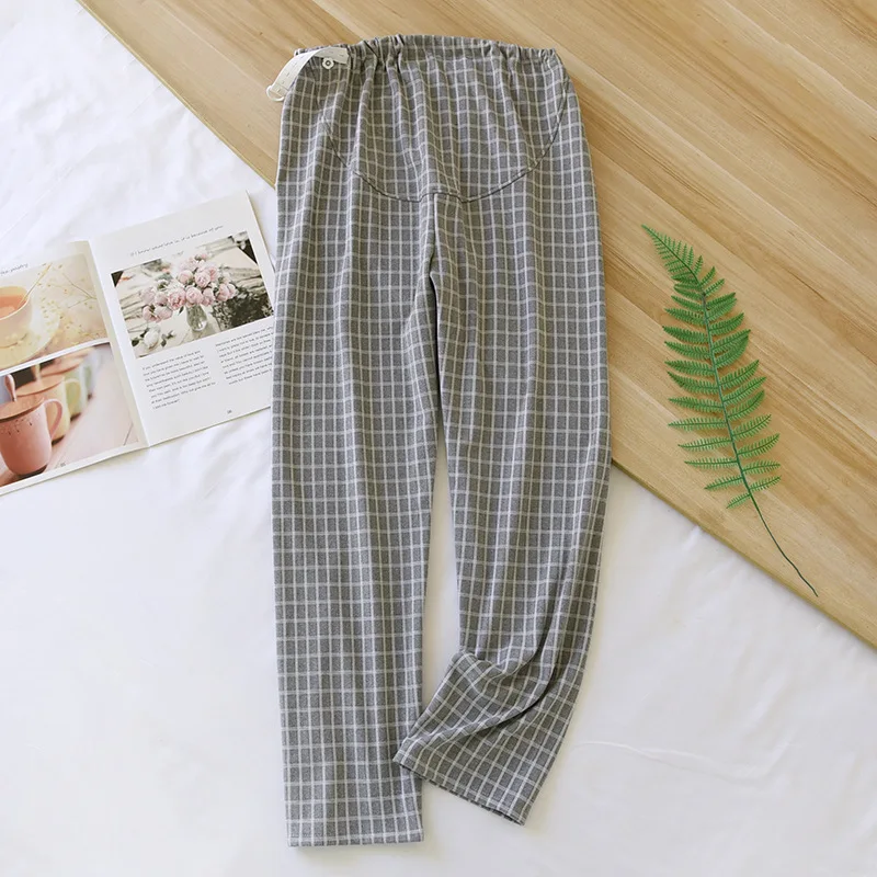 Maternity Sleep Pants Pregnancy Clothing Pregnant Pants New Adjustable Loose Straight Sleep Wear Pregnancy Home Lounge 6