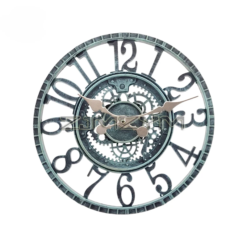 12 אינץ 'פנימי/חיצוני רטרו עמיד למים שעון קיר עגול סוללה מופעל קל לקריאה דקורטיבית למרפסת מרפסת מרפסת