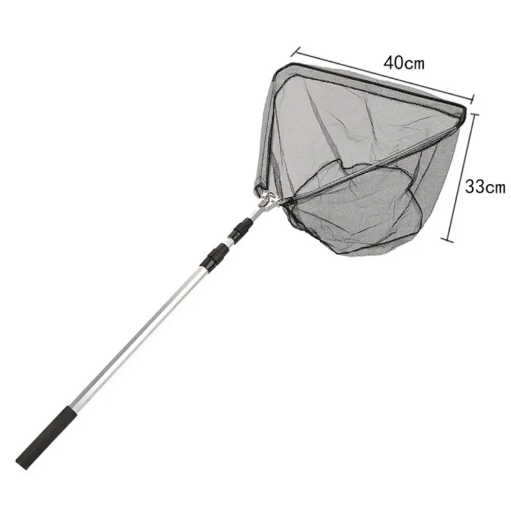 Telescopic Landing Net 150/170cm Folding Fishing Pole Extending Fly Carp Course Sea Mesh Foldable Fishing Net for Fly fishing landing net