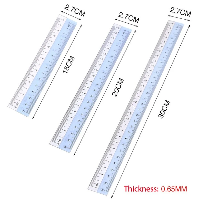 6 Pcs Straight Clear Ruler 12 Inch Transparent Ruler Measuring Tool with  Inches Centimeters for Student School Office