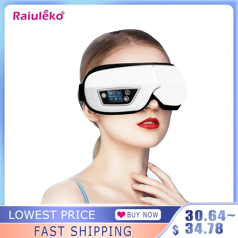 

Smart Eye Massager Hot Compress Bluetooth Airbag Vibration Eye Care Instrument Eye Massage Glasses Fatigue Pouch & Wrinkle