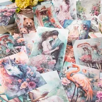 30Sheets Material Book Four Seasons Flower Base Decoration Spring Handbook DIY Scrapbooking cut Writing 140*100MM 1