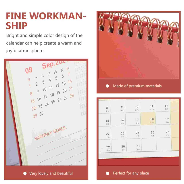 2024 Desk Calendar The Office Daily Use Mini Easel Chritmas Gifts Table  Decor Paper Standing Delicate - AliExpress