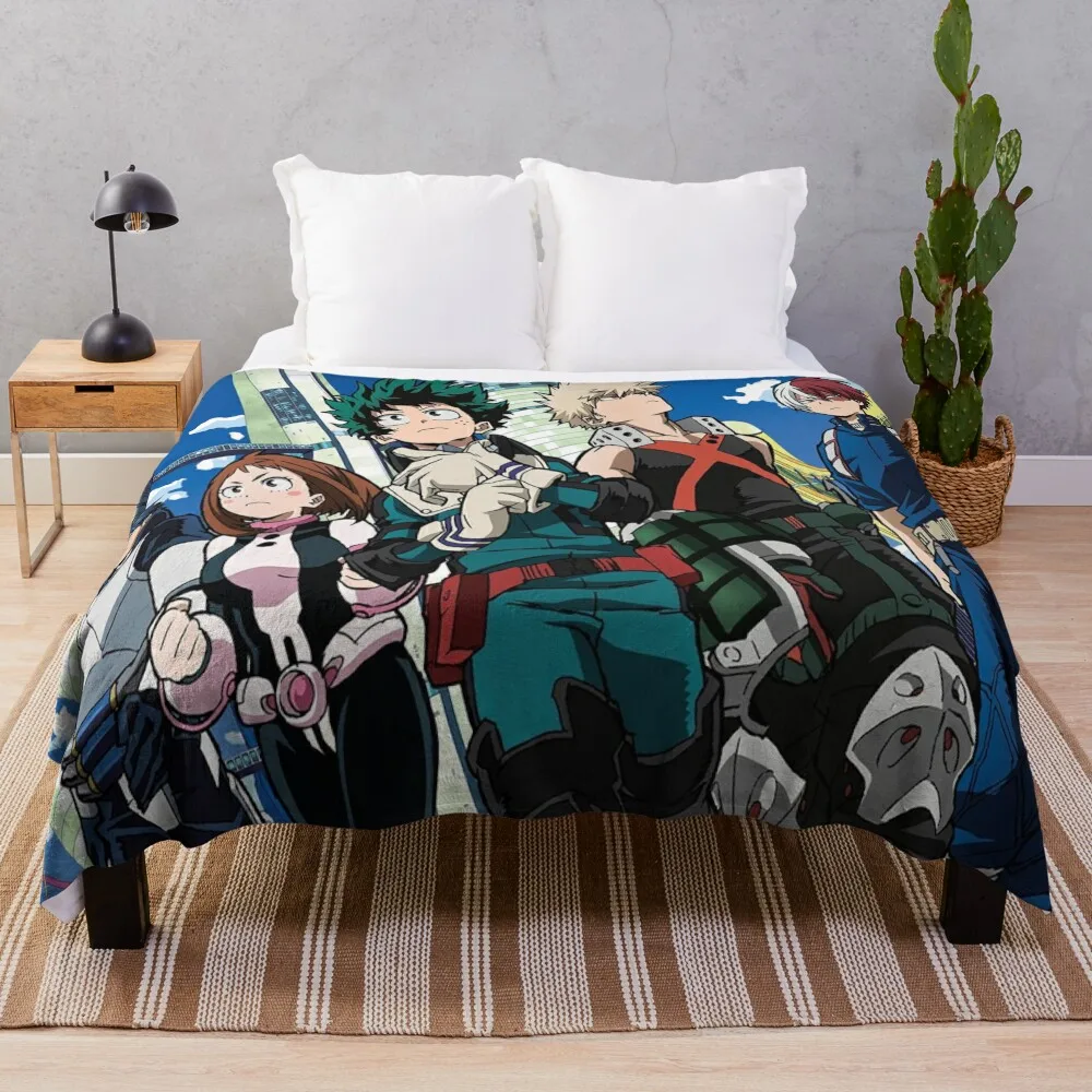 

My Heroes Academia Throw Blanket Soft Plaid Hair Blankets