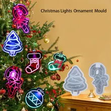 

DIY Crystal Epoxy Mould Resin Christmas Light Brand Silicone Mould Christmas Tree Decorative Bulb Silicone Mould