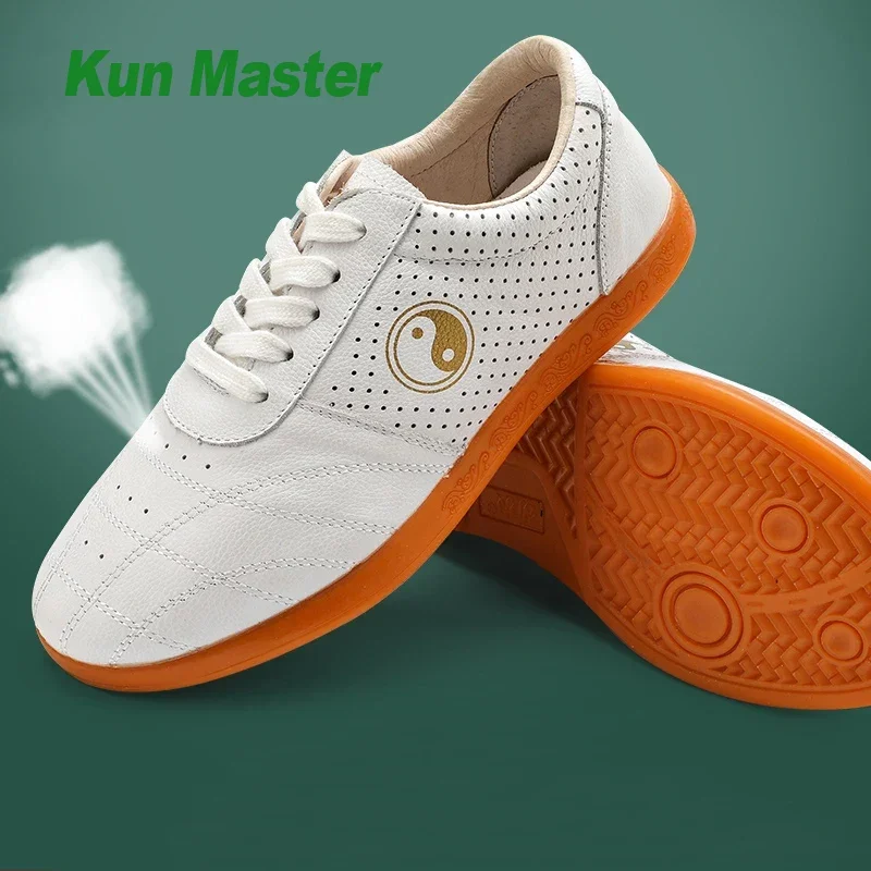 

Genuine Leather Kung Fu Tai Chi Shoes Martial Art Shoes Wushu Sport Sneakers Cowhide Leather Unisex Men Women 2022 Breathable