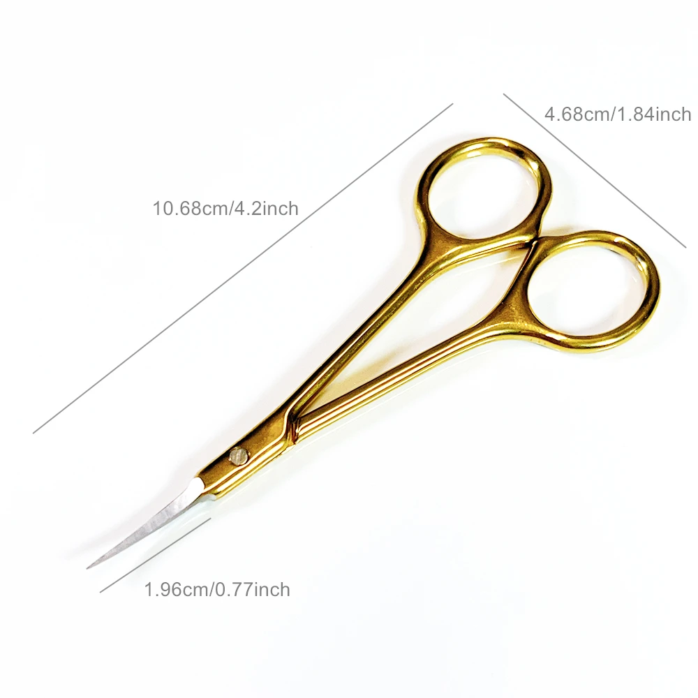 Stainless Steel Cuticle Scissors with Extra Fine Curved Blade
