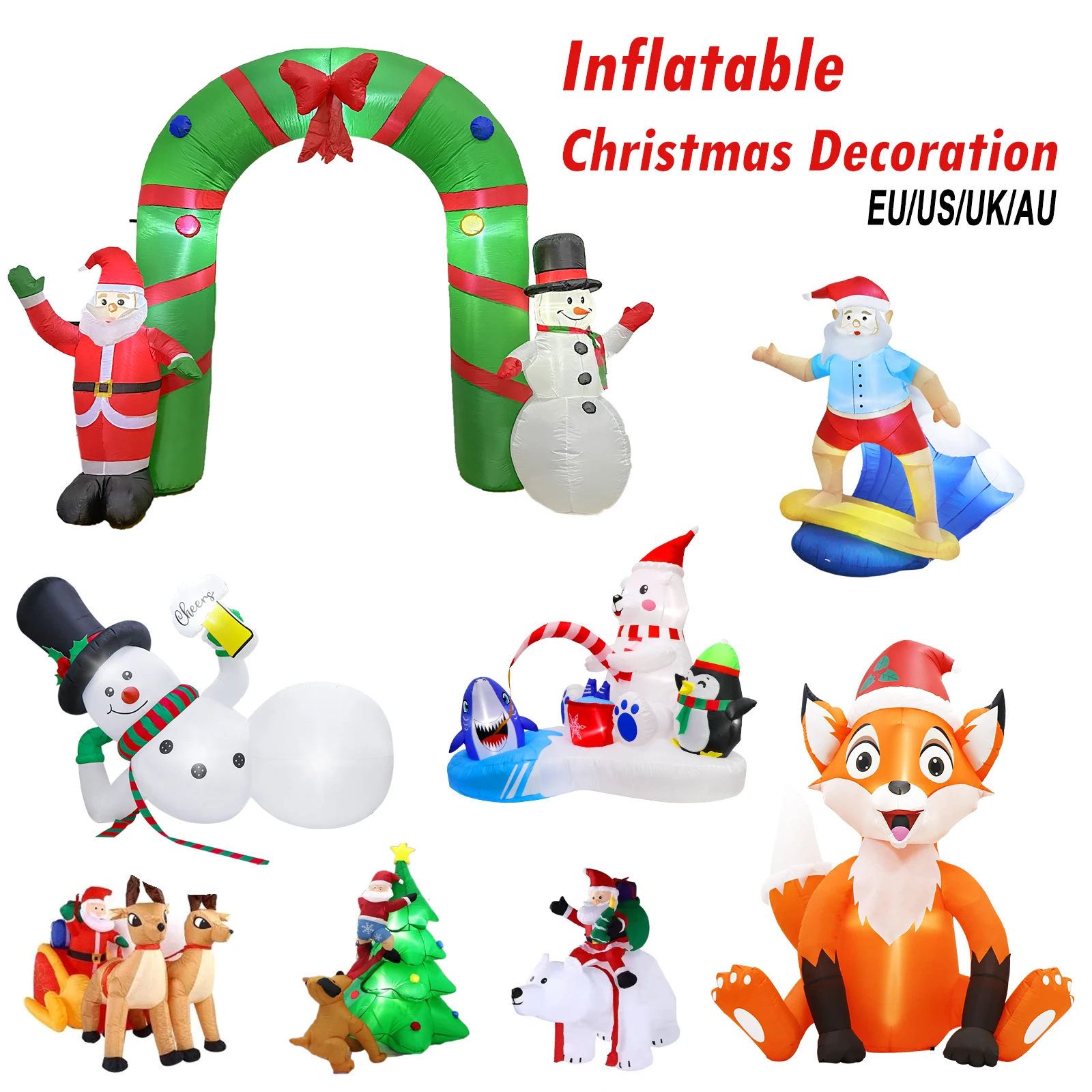 OurWarmSantaClausInflatableChristmasDecorationClimbingSurfiing