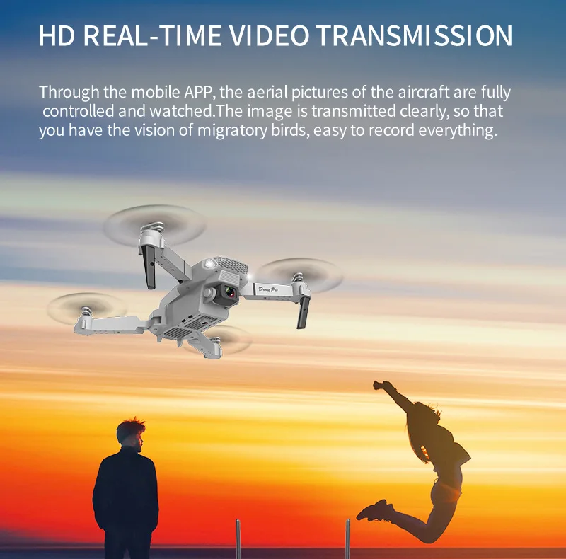 RC Quadcopter luxury 2022 New Quadcopter E88 Pro WIFI FPV Drone With Wide Angle HD 4K 1080P Camera Height Hold RC Foldable Quadcopter Dron Gift Toy phantom 6ch remote control quadcopter