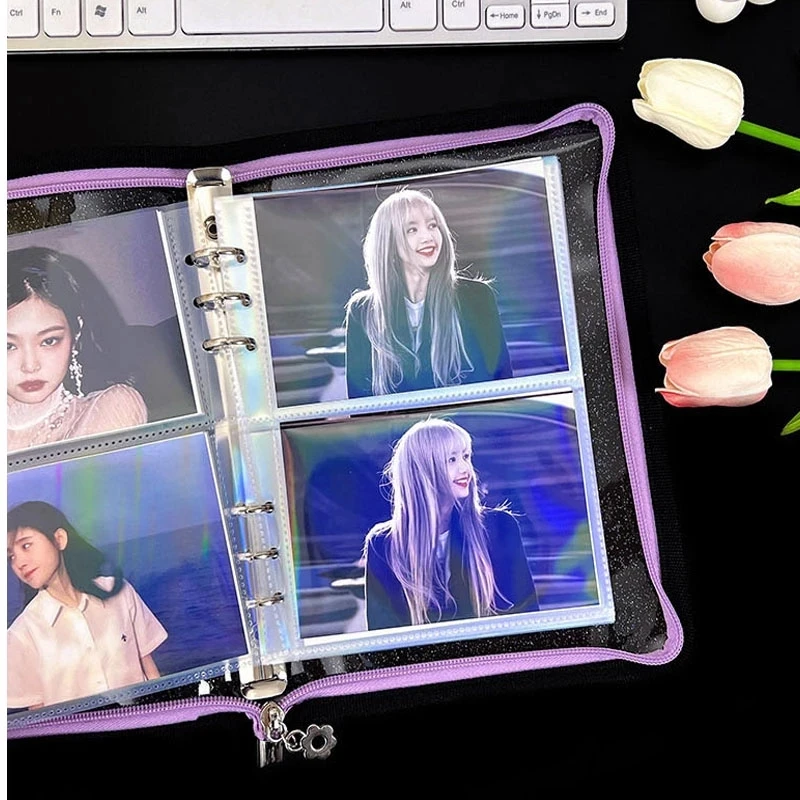 Sharkbang 10 Sheets  A5 A6 Binder Refill Bags 6 Hole Card Holder Postcards Ticket Photos Organizer Sticker Storage Bags 5