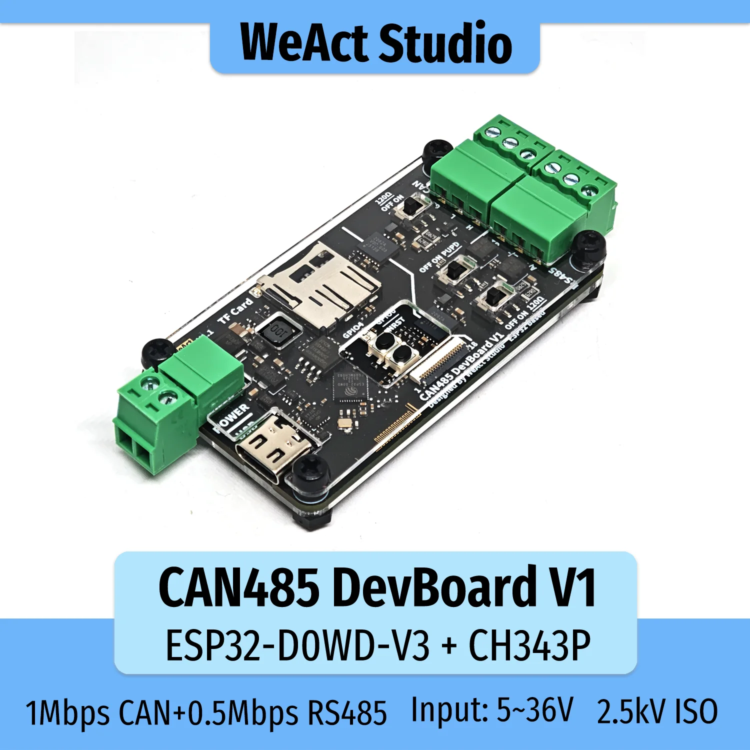 รูปสินค้า บอร์ดพัฒนา CAN RS485 ทนทาน 2.5kV สำหรับ ESP32