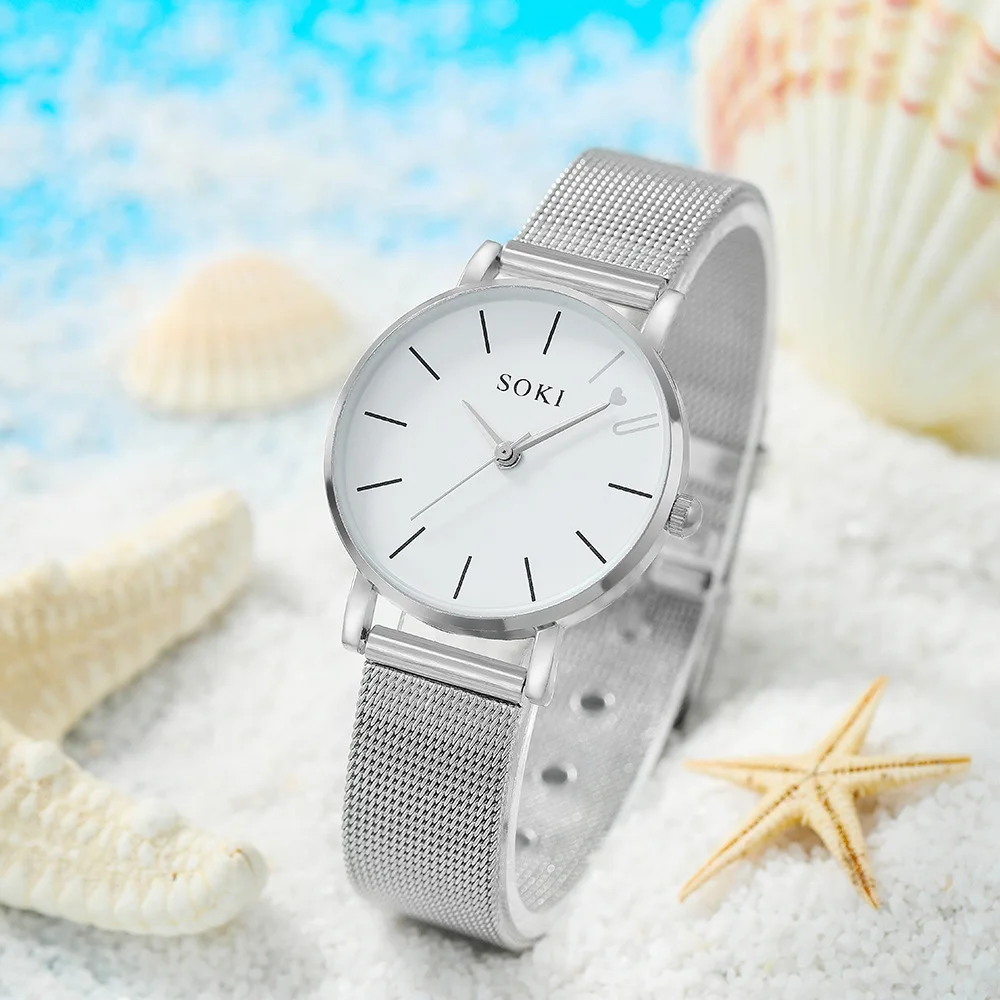 Luxury Women's Quartz Wristwatches Dial Alloy Strap Stainless Steel Female Quartz Watch Ladies Wristwatch Clock for Girl