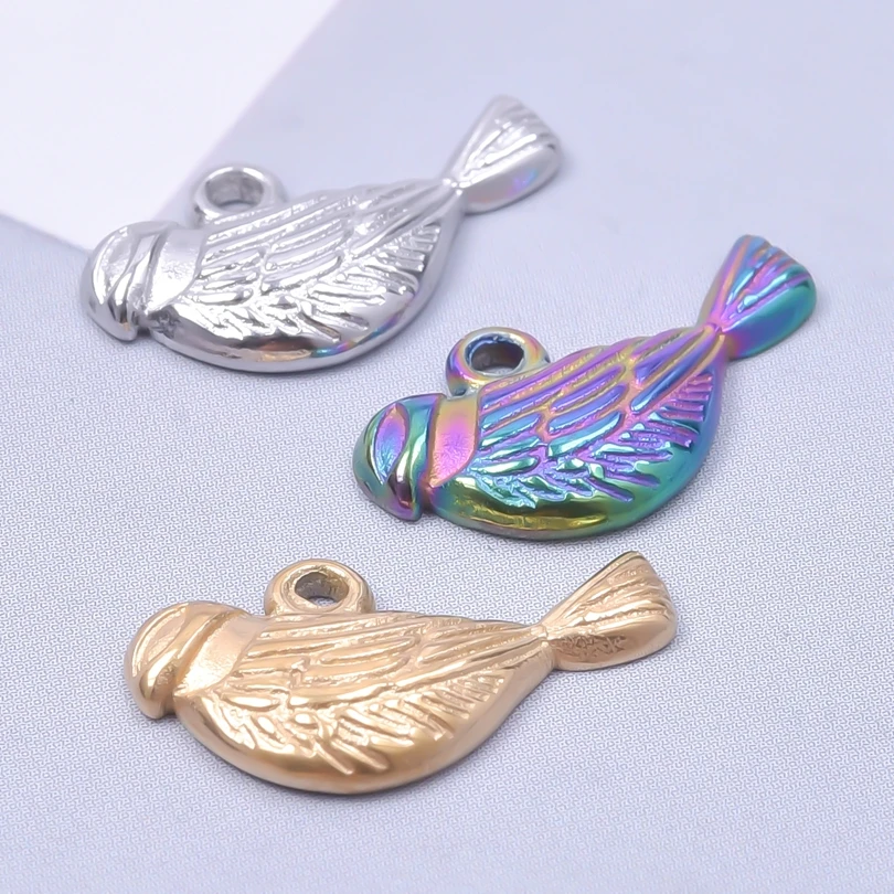 

3pcs/Lot Small Animal Birds Pendant Jewelry Making Charms Mix Stainless Steel Charm In Bulk DIY Women/Men Accessories Connectors