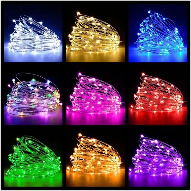 Enchanting LED Fairy Lights - Battery-Powered Silver Wire String