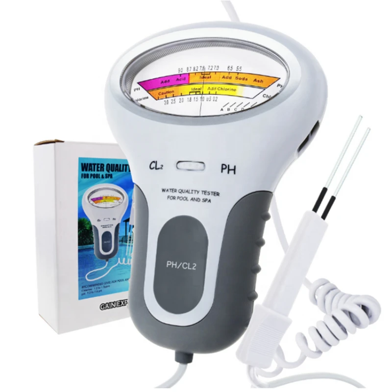 

Chlorine Tester, PH & Chlorine Cl2 Level Meter Tester Test Monitor Swimming Pool Spa Water monitor Quality Analysis